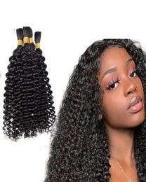 Human Braiding Hair Bulk No Weft 4B 4C Afro Kinky Curly Bulk Hair For Braiding 100g Mongolian Indian Hair Crochet Braids1676992