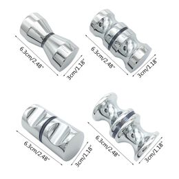 1 Pc Solid Aluminium Alloy Glass Door Knob Puller Push Kitchen Bathroom Shower Cabinet Handle with Screw Home Hardware