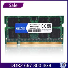 RAMs MLLSE DDR2 4GB 800 Mhz 667 Mhz memory PC26400 PC25300 sodimm laptop notebook ram ddr2 800Mhz PC25300 pc2 6400 ddr 2 4gb Ram