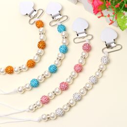 0-3 Years Baby Soother Chain Boy Girl Plastic Beaded Pacifier Holder Clip Nipple Teether Dummy Strap Chain Kids Gifts 25CM Long