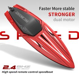RC Boat 2.4G TY2 Waterproof Dual Motor High Speed Racing Speedboat Model Electric Radio Control Outdoor Boat Gifts Toys for Boys