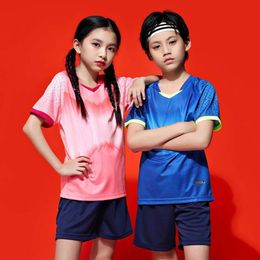 Soccer Sets/tracksuits Trendy Children's Football Suit Student Competition Training Men's Women's Quick Drying Sports Jersey Kindergarten Performance Suit