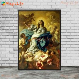 Virgin Mary Pray Jesus Prayer Christ Poster Wall Art Canvas Painting Posters Wall Pictures For Living Room Home Decor Unframed