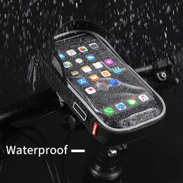 WEST BIKING Bicycle Bag 6.5 In Mobile Phone Holder MTB Road Bike Handlebar Waterproof Mobile Phone Bag Bicycle Accessories