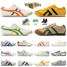 2024 New Vintage Sneakers Asi Trainers Running Shoes Outdoor Shoe Onitsukass Tiger Mexico 66 Low Jogging OG Men Women Uxury Gel Nyc Platform Beige Parchment With Box