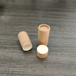 Eco Friendly 15ML (1/2OZ) - 50 PCS/LOT Cardboard Lip Balm Tubes -Kraft 100% Biodegradable Paper Cardboard Cosmetic Push Up Tubes