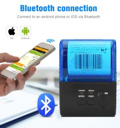 Printers Zjiang Mini 58mm Bluetooth Printer Portable Thermal Receipt Printer For Mobile Phone Android iOS Windows Pocket Bill