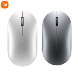 Mice Original Xiaomi Fashion Mouse Portable Wireless Game Mouse 1000dpi 2.4GHz Bluetoothcompatible Link Optical Mouse Metal Mouse