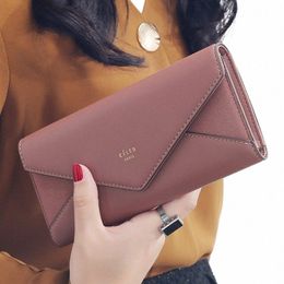 aliwood Brand 3 Fold Women's Wallet Designer Envelope Clutch For Women Hasp Mey Clip Leather Female Lg Wallet Phe Pocket d07w#