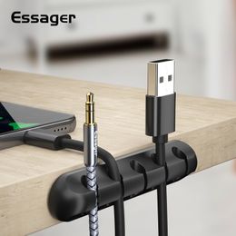 Cable Organiser Silicone Support Micro USB Type-C Cable Desk Organiser Holder for Mouse Keyboard Headphone Cable Organiser