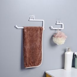 Tissue Hanger Plastic Paper Roll Holder Wall Mounted Towel Storage Rack Organizer Shelf for Kitchen Bathroom Accessories