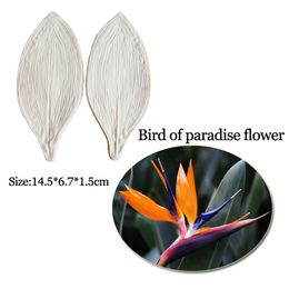 Large Gumpaste Strelitzia Birds of Paradise Silicone Mould Flower Cake Decorating Tools Gumpaste,Sugarcraft Clay Moulds CS374