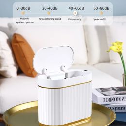 5L/7L Smart Sensor Trash Can Desk Small Lovely Mini Light Luxury Wind Trash Bin Bedroom with Covered Basket Car Bucket Garbage