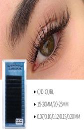 GLAMLASH J B CCurl Lash Length 7-25mm Mixed In One Tray Eyelash Extension Individual Faux Mink Eyelash soft False eyelashes7049626