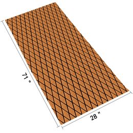 VEVOR 1900x700x6mm Boat Decking Sheet EVA Foam Faux Teak Non-Skid Self-Adhesive For Marine Yacht RV Swimming Pool Garden Pad