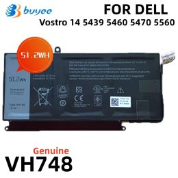 Batteries 11.1V 51.2Wh 4240mah VH748 New Original Laptop Battery For Dell Vostro 14 V5560 V5460 V5460D V5470 V5480 Series Notebook 6PHG8