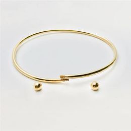 14K Gold Filled 7 Inch Flex Bangle 2.3mm Threaded Balls Bracelet Handmade Jewelry Boho Charms Bracelets DIY Jewelry Findings