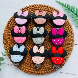 3pcs Pacifer Clips Perle Silicone Mouse Teether beads DIY Baby Dummy Chain Nursing Clips for Pacifier Chain Accessories