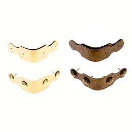 4Pcs Antique Bronze/Brass Furniture Wooden Jewellery Box Edge Copper Wrap Angle Corner Decorative Protector Corner Bracket 55*23mm