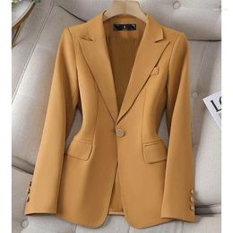 Women's Suits Ladies Solid Formal Blazer 2024 Female Business Work Wear Jacket Coat Spring Autumn Suit Women Outerwear Casual Tops 4XL