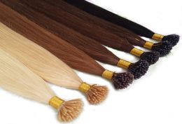 Brazilian I Tip Hair Extension Keratin Fusion Human Hair Extension 100 Strandsbag 20 Colors To Choose From 1224inch Factory Dire4494581