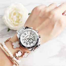 Wristwatches CONTENA Top Watch For Women Fashion Stainless Steel Bracelet Quartz Elegant Ladies