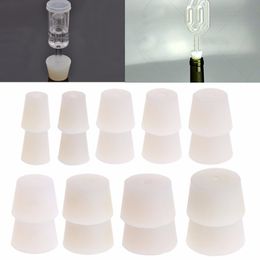 2 Pcs Silicone Rubber Plug Stopper With Hole Airlock Valve Bubbler Wine Brew Beer & Wine Making Storage Tool Kit