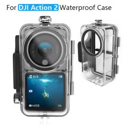 Accessories For DJI Action 2 Waterproof Case Diving Shell 45m Housing Cover Camera Dual Screen Set DJI Osmo Action 2 Camera Accessories