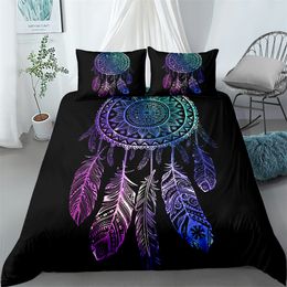 Indian Chief Crown Hand Draw Bedding Set Single Twin Double Queen King Cal King Size Bed Linen Set