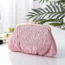 Evening Bags Luxury Women Silk Clutch Bag Satin Elegant 2024 Design Exquisite For Ladies Wedding Party Mini Wallet Handbag