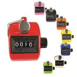 Portable Durable Mini Golf Counter Counting Number 4 Digital Hand Held Tally Manual Clicker Counter Golf Chrome Sport Equipment