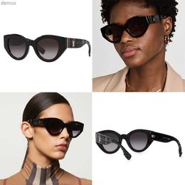 Sunglasses Fashion Oval Cat Eye Designer Trendy Cool Mens and Womens Sunglasses BE4390 Plate Frame Gradient Lunettes Leisure Resort Beach Outdoor comes in an origin