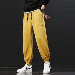 2024 Autumn Winter Corduroy Sweatpants Men Baggy Joggers Fashion Streetwear Loose Casual Harem Pants Plus SIze 8XL 240329