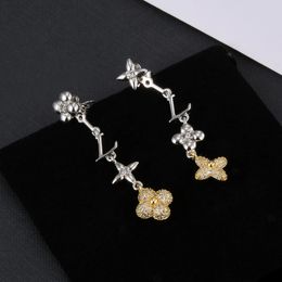 Designer Earrings Starts Fashion Flower Earrings Jewelry For Women Crystal Letters Earring Luxury Mens Womens Luxury Classic Ear Studs G 2842