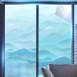 Window Stickers Privacy Film Frosted Glass Door Coverings UV Blocking Self-adhesive Anti