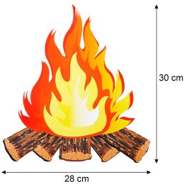 3D Cardboard Campfire Centrepiece Artificial Fire Fake Flame Paper Party Decor Flame Torch for Firefighter Birthday Xmas New Yea