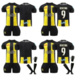 Soccer Jerseys 24 Jeddah United Home Football Kit Benzema No. 9 Jersey Match Team Uniform Print Size