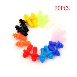 20PCS Waterproof Swimming Silicone Swim Earplugs For Adult Swimmers Children Diving Soft Anti-Noise Ear Plug