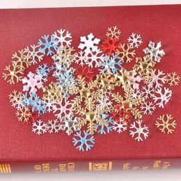 50pcs/lot mixed Polyester Felt Christmas Snowflake Patch Applique Scrapbooking Craft Sticker Non-woven Patch DIY CP2324