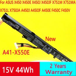 Batteries NEW A41X550E Laptop Battery For ASUS X450 X450E X450J X450JF X751M X751MA X751L X750JA A450J A450JF A450E 15V 44Wh High Quality