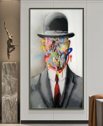 Rene Magritte Famous Painting Son of Man Graffiti Art Posters and Prints Pop Art Canvas Paintings Street Art for Home Decor3413547