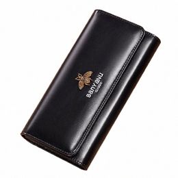 2022 Genuine Leather Wallet Women's Luxury Brand Hasp Coin Purse Lg Ladies Leather Wallets Bee Phe Wallet Female Card Holder R0ee#