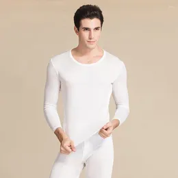 Men's Thermal Underwear Autumn And Winter Silk Basic Mulberry Double-sided Knitting Clothes Pants 9802A