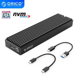 Enclosure ORICO M.2 NVME Enclosure,M2 SATA NGFF USB Case,Gen2 10Gbps PCIe SSD Case, 5Gbps SSD box Tool Free For 2230/2242/2260/2280 m2 SSD