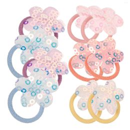 Dog Apparel 10 Pcs Pet Head Flower Holiday Decoration Hair Rope For Puppy Ring Ties Dogs Fabric