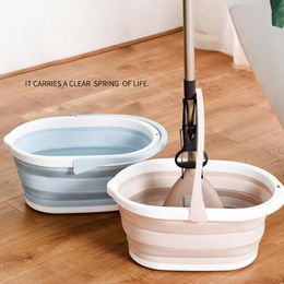 Portable Mop Bucket Foldable Plastic Wash Basin Footbath Collapsible KItchen Dishpan Household Cleaning Accessories Dropshippin