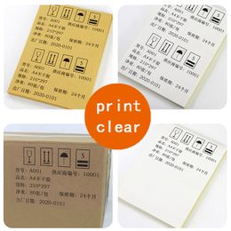 50sheets A4 Self-adhesive Print Paper White Inkjet Laser Printer Paper Sticker Label Sticker Glossy Matte Paper Wood Pulp Paper