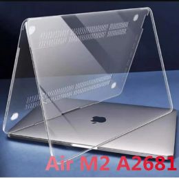 Cases Crystal Clear PVC Cover for Macbook Air M2 2022 A2681 Laptop Case Hard Protective Cover For Macbook Air 13 2022 M2 A2681 Case