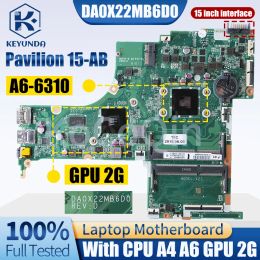 Motherboard DA0X22MB6D0 For HP Pavilion 15AB Notebook Mainboard 809337601 809398 809335 809335501 810972601 A4 A6 2G Laptop Motherboard