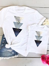 Tee Women Kid Child Summer Geometric Abstract Mom Mama Mother Graphic T-shirt Cute Clothes Clothing Family Matching Outfits